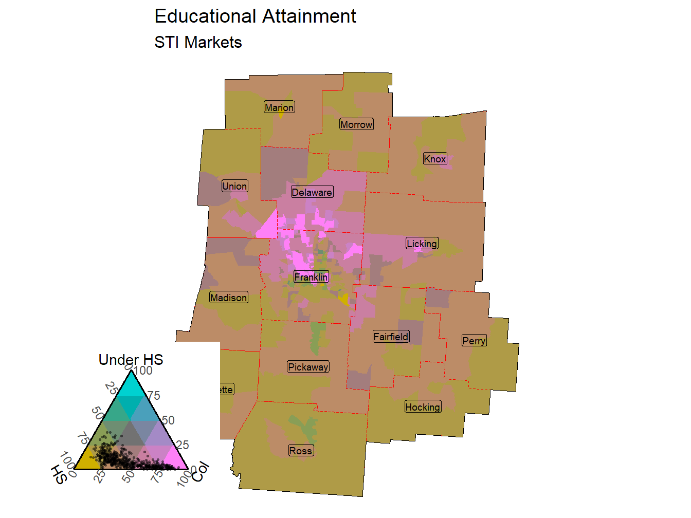 Educational Attainment Tricolor