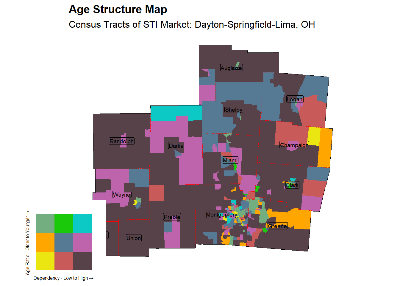 Age Structure Class by Census Tract