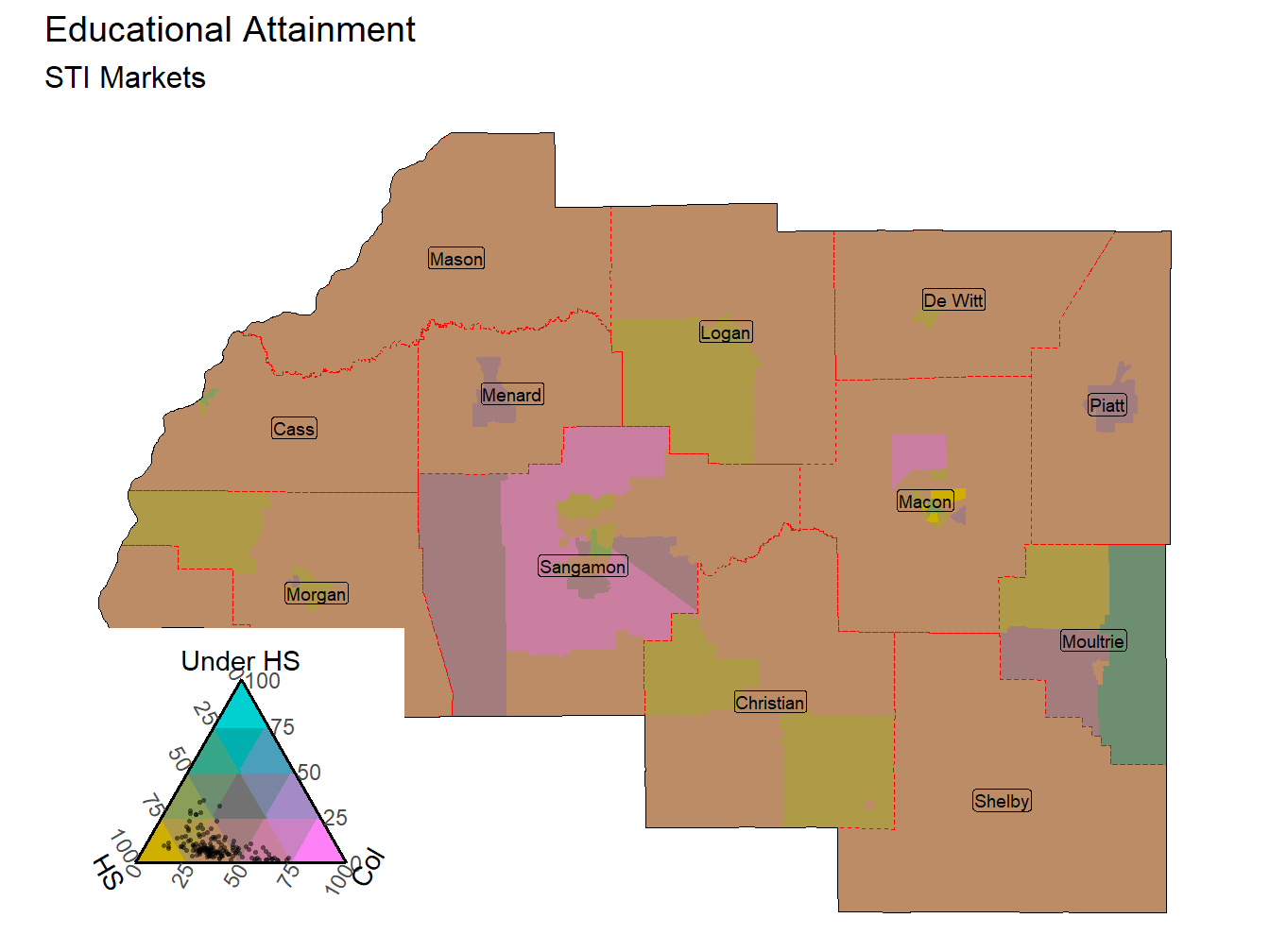 Educational Attainment Tricolor