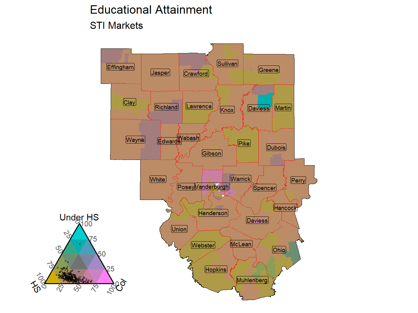 Educational Attainment Tricolor