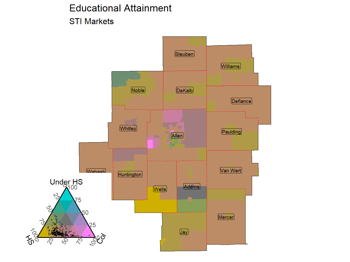 Educational Attainment Tricolor