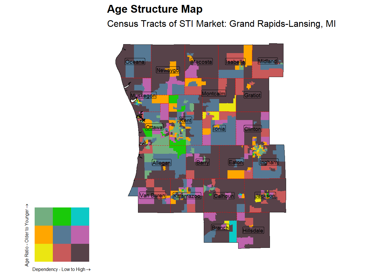 Age Structure Class by Census Tract