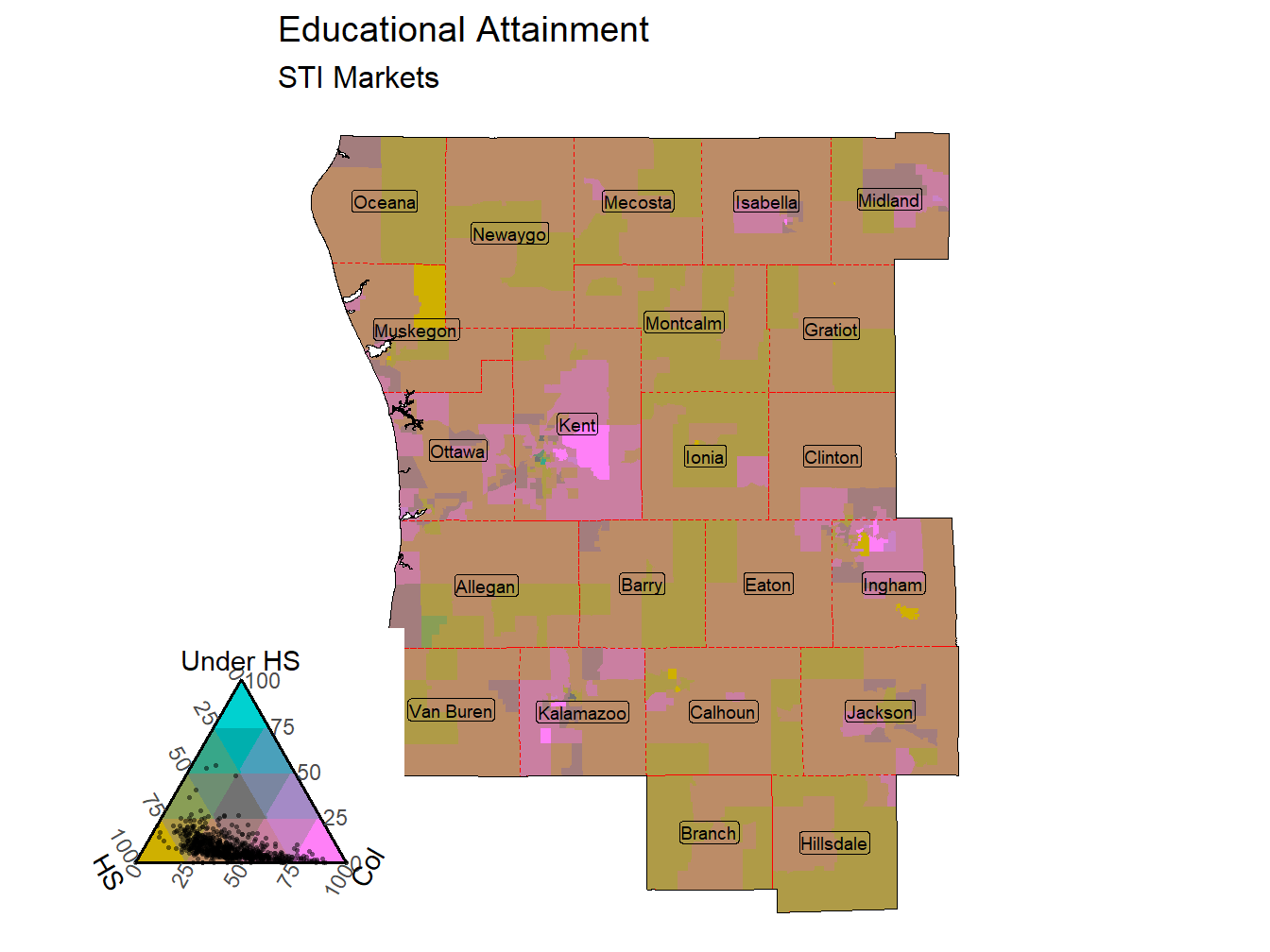 Educational Attainment Tricolor