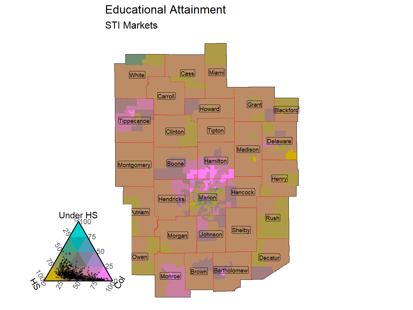 Educational Attainment Tricolor