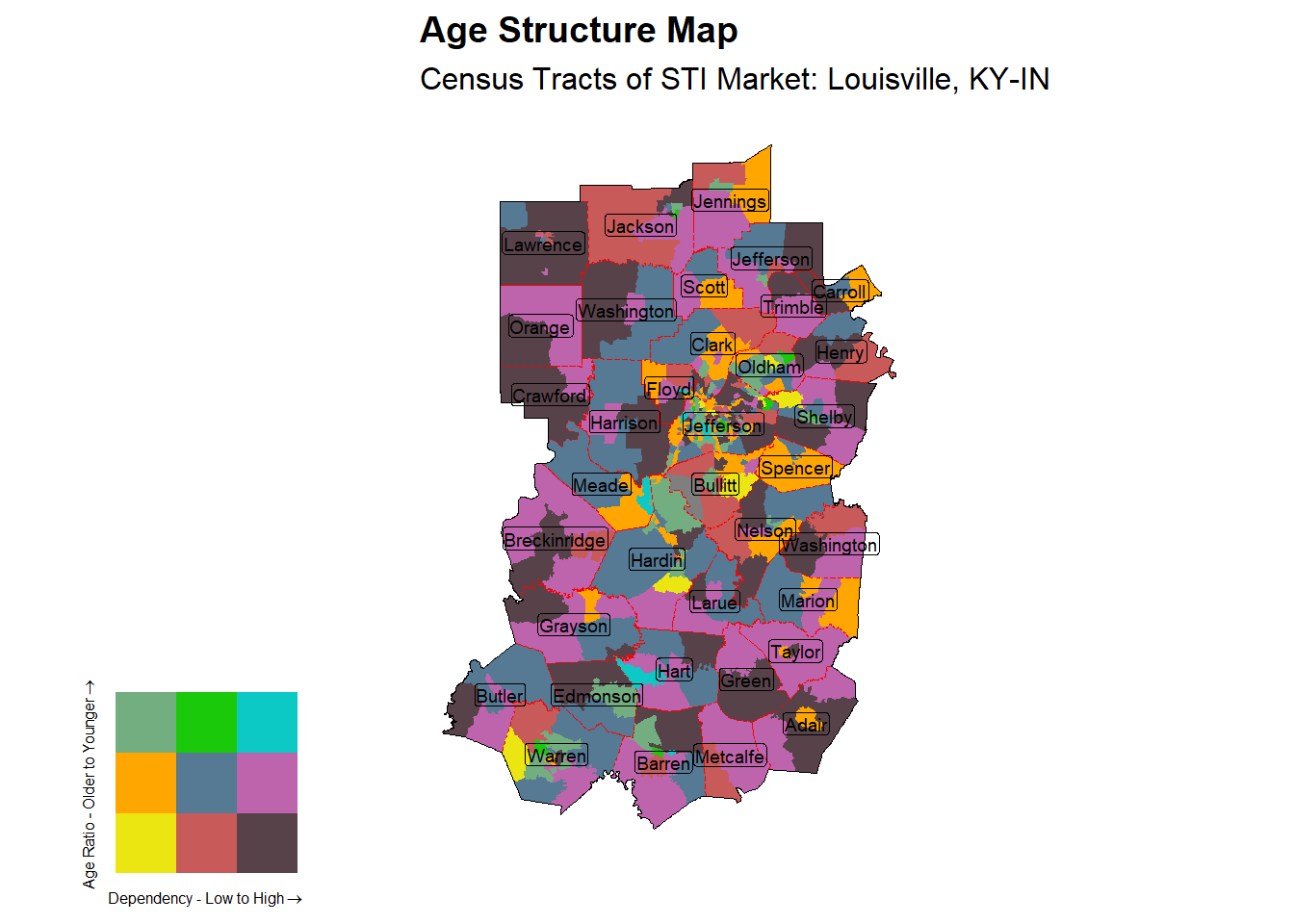 Age Structure Class by Census Tract