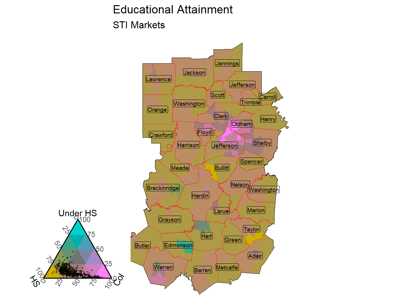 Educational Attainment Tricolor