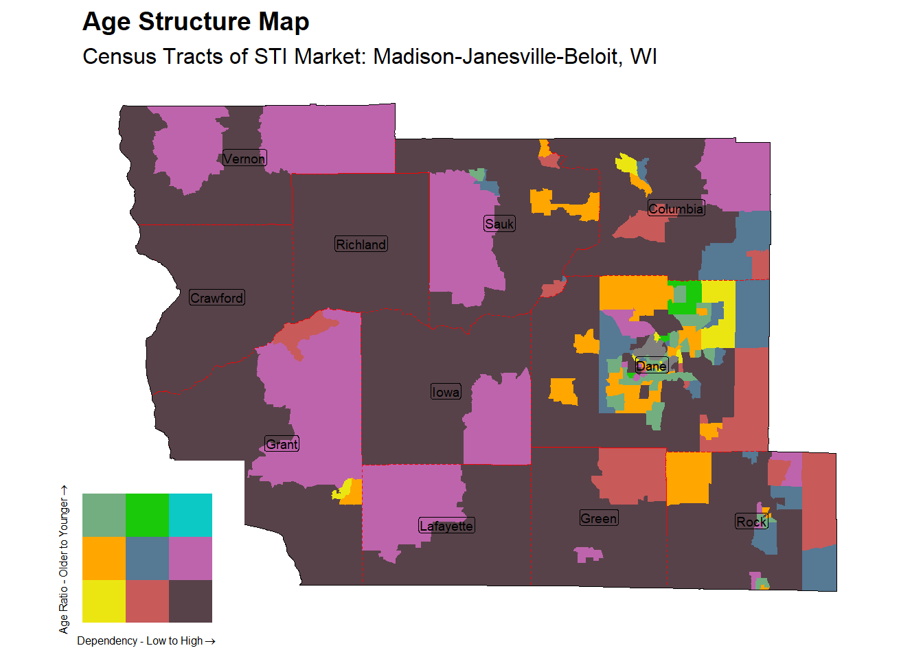 Age Structure Class by Census Tract