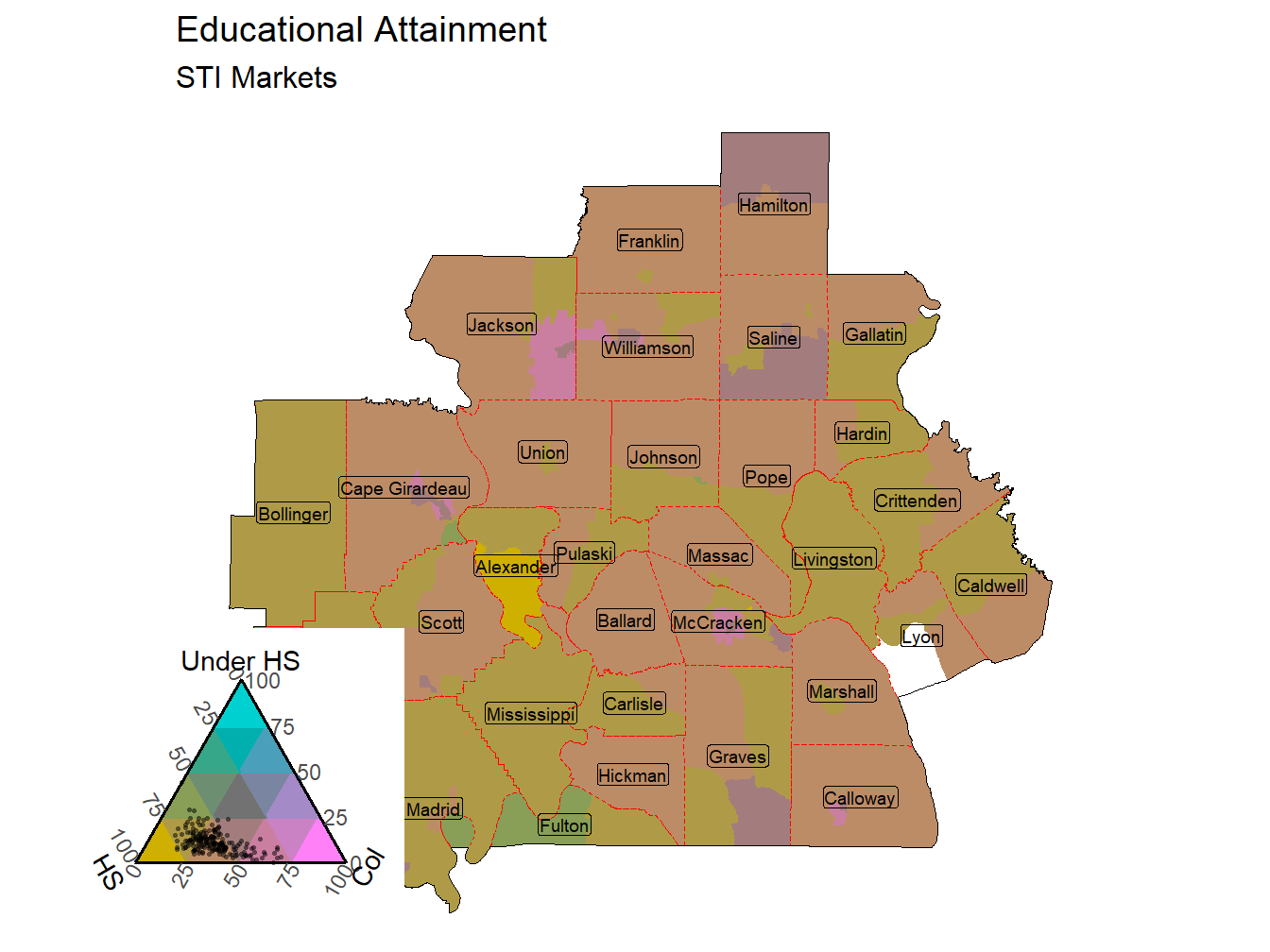 Educational Attainment Tricolor