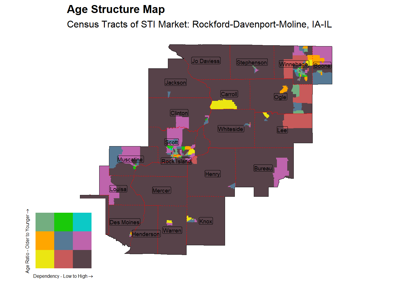 Age Structure Class by Census Tract