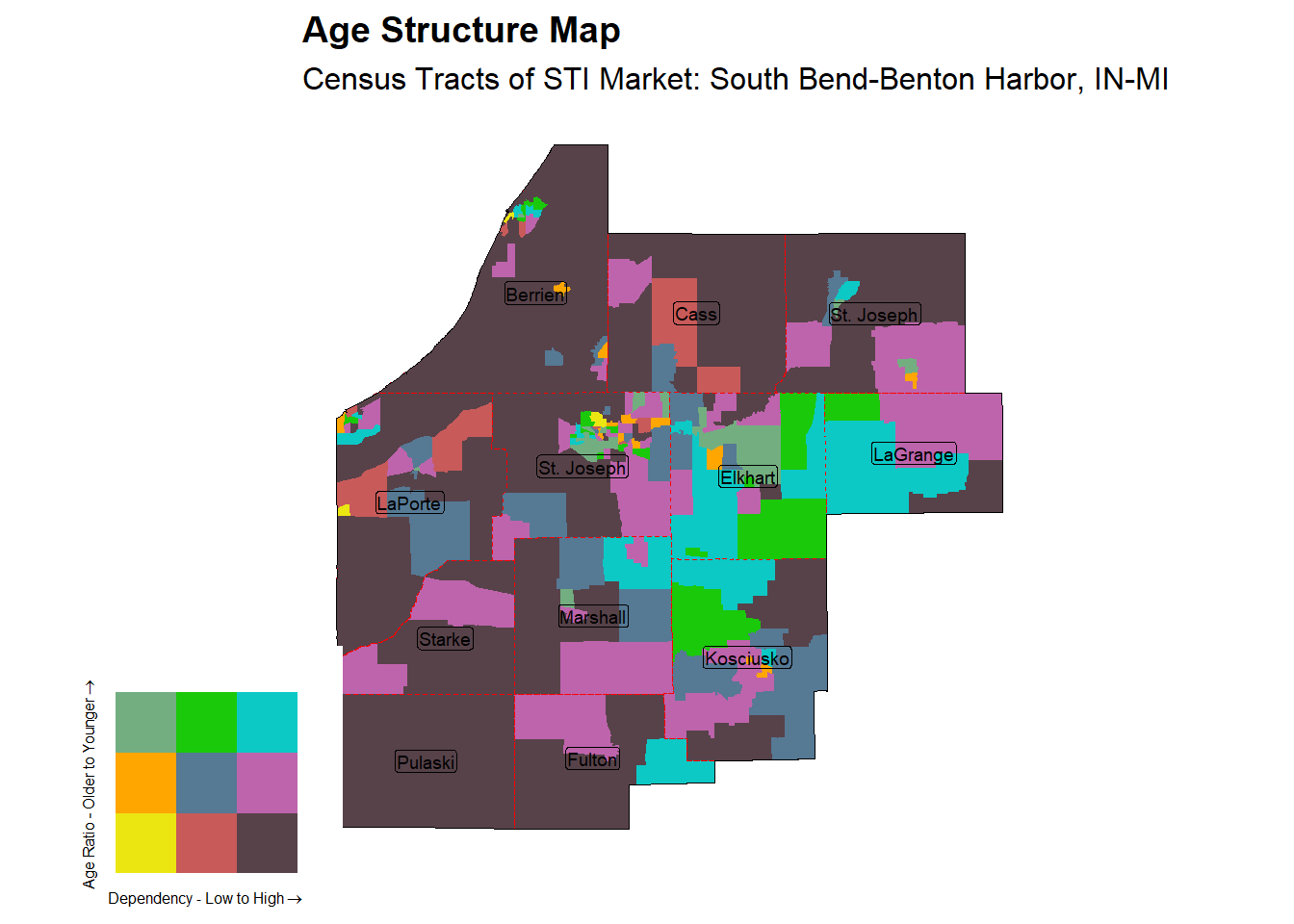 Age Structure Class by Census Tract