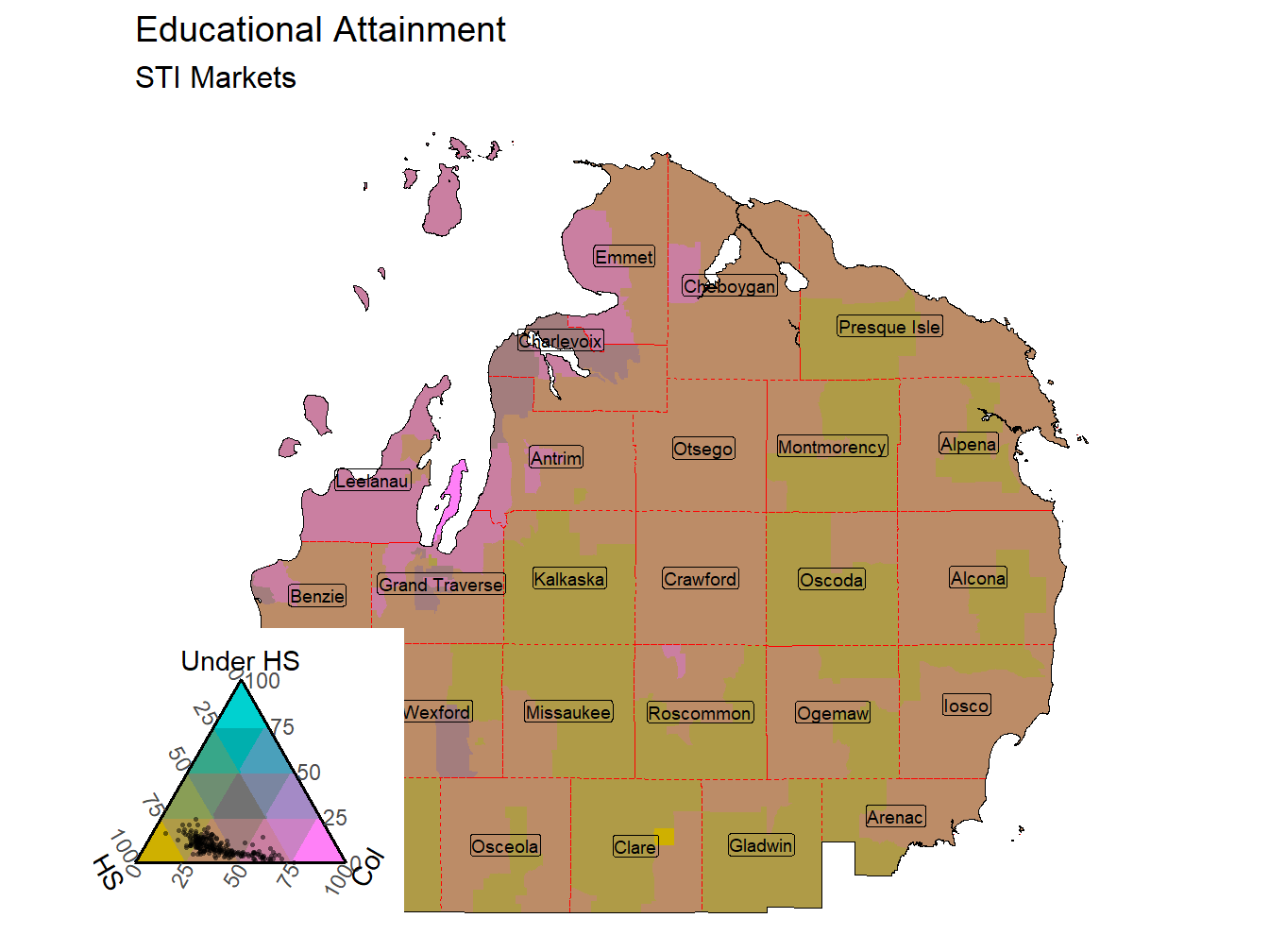 Educational Attainment Tricolor