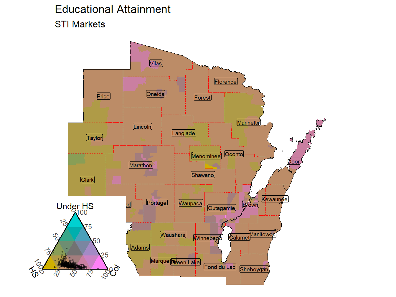 Educational Attainment Tricolor
