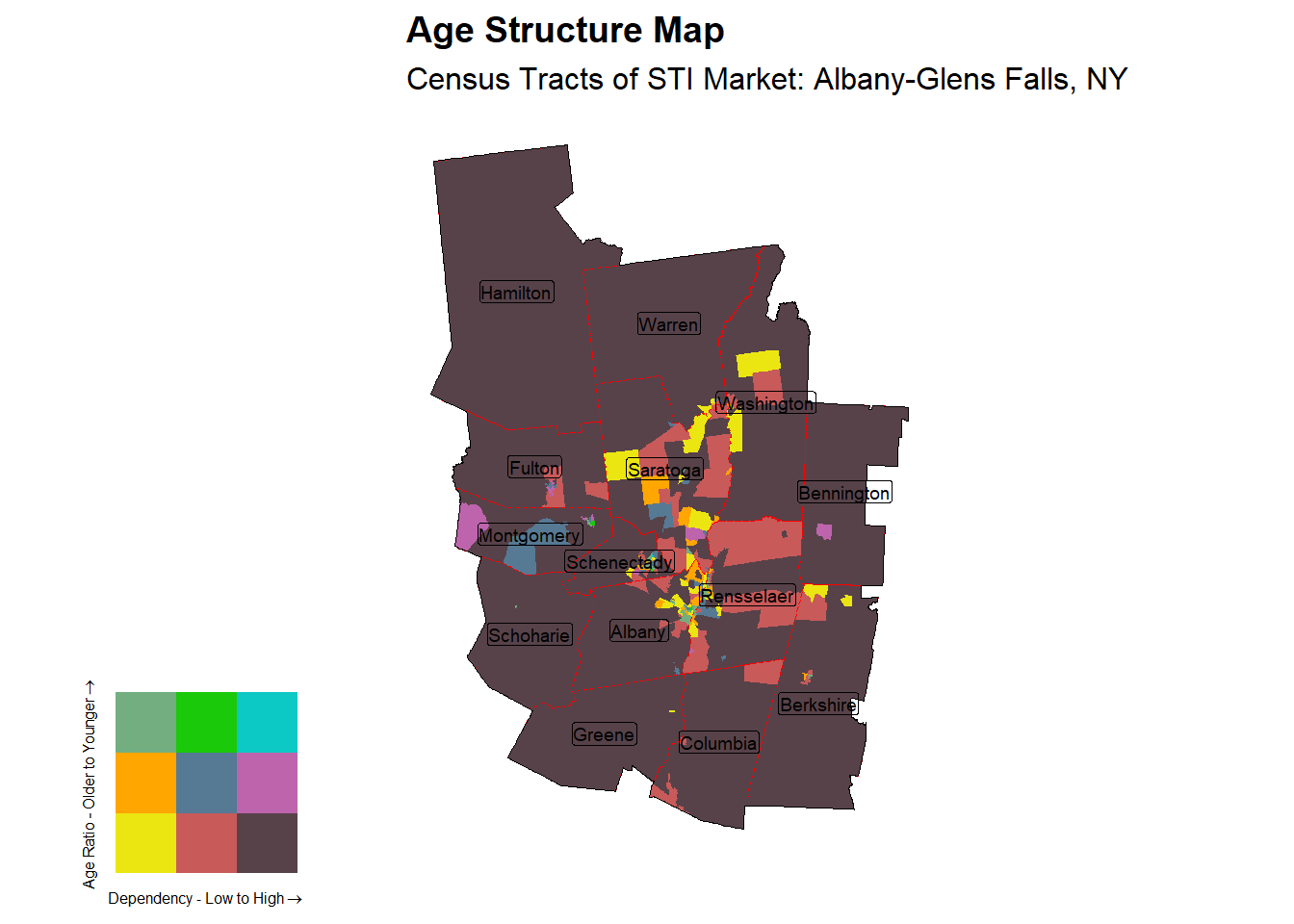 Age Structure Class by Census Tract