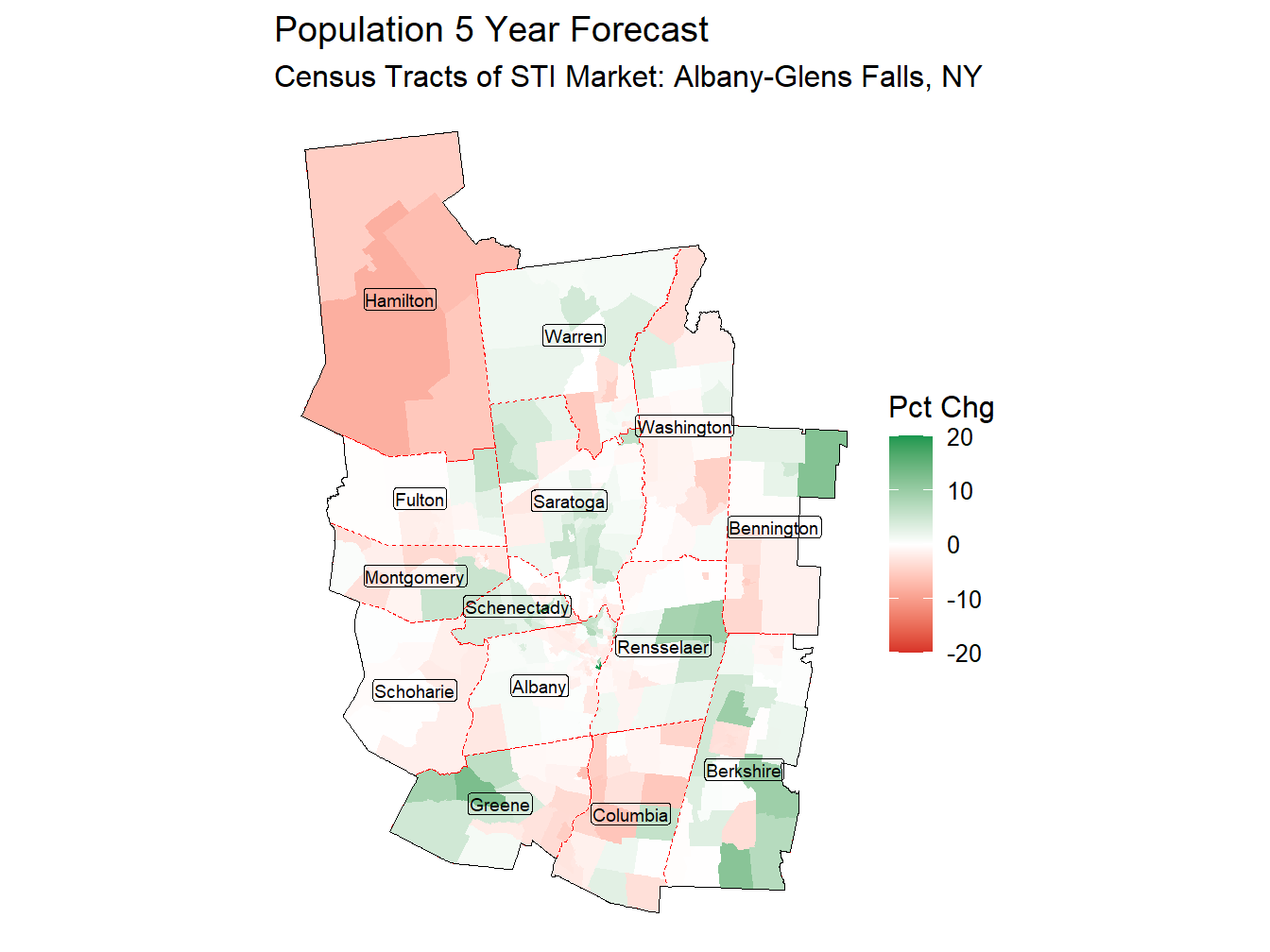 5 Year Percentage Change Thematic