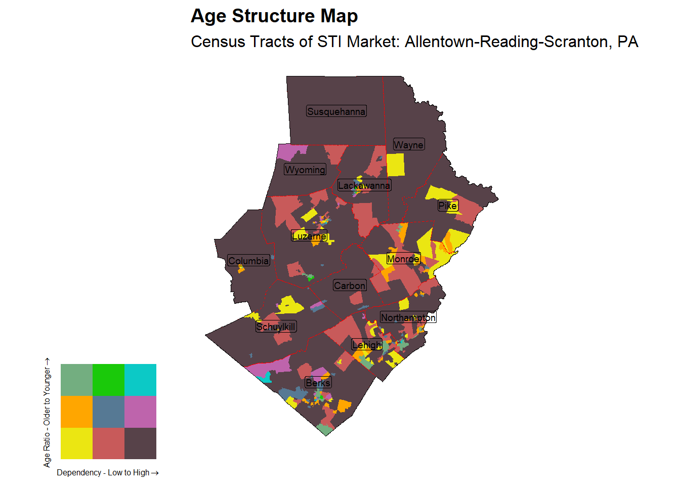 Age Structure Class by Census Tract