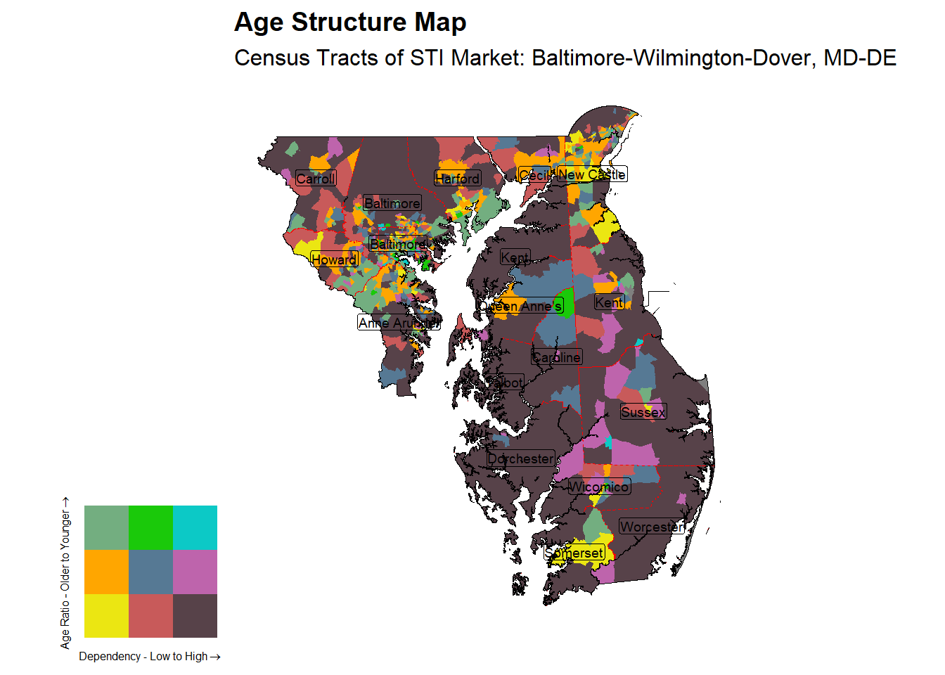 Age Structure Class by Census Tract