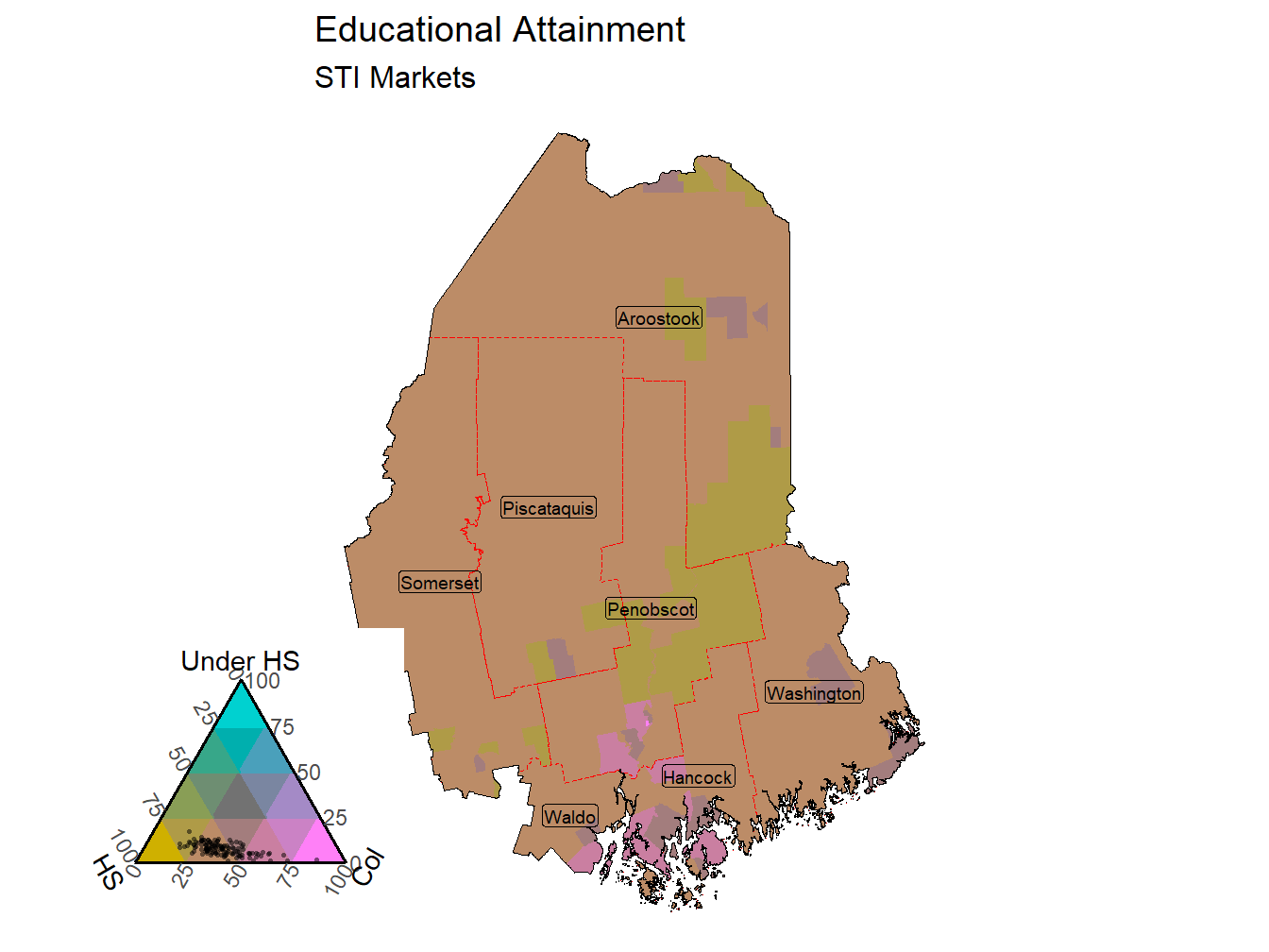 Educational Attainment Tricolor