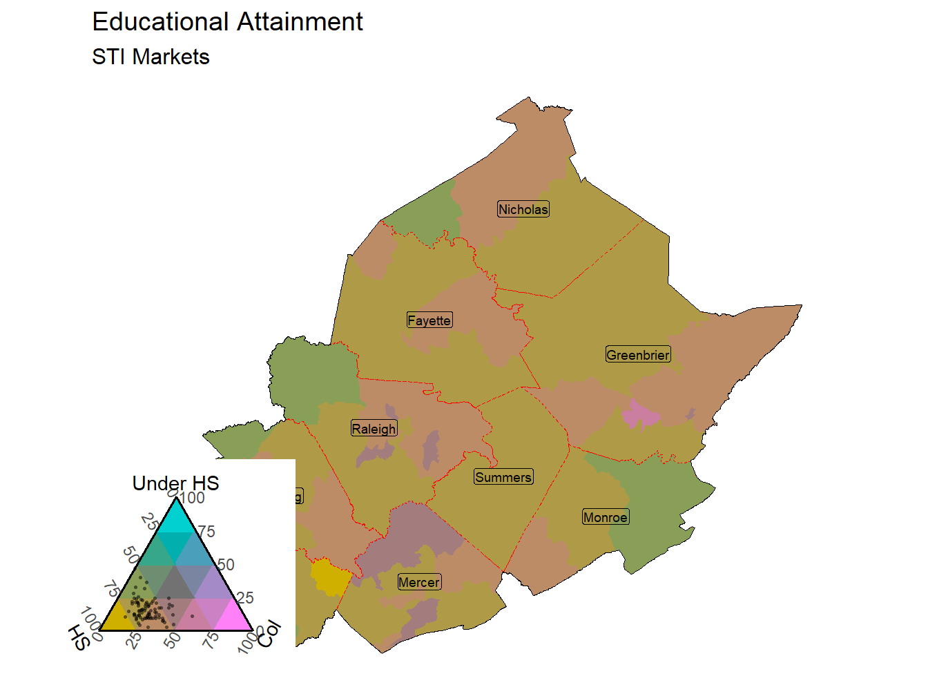 Educational Attainment Tricolor