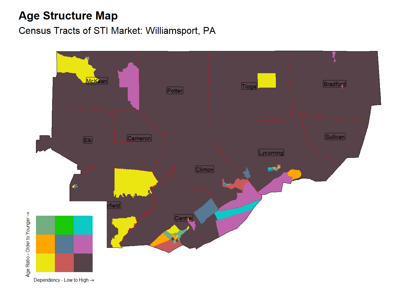 Age Structure Class by Census Tract