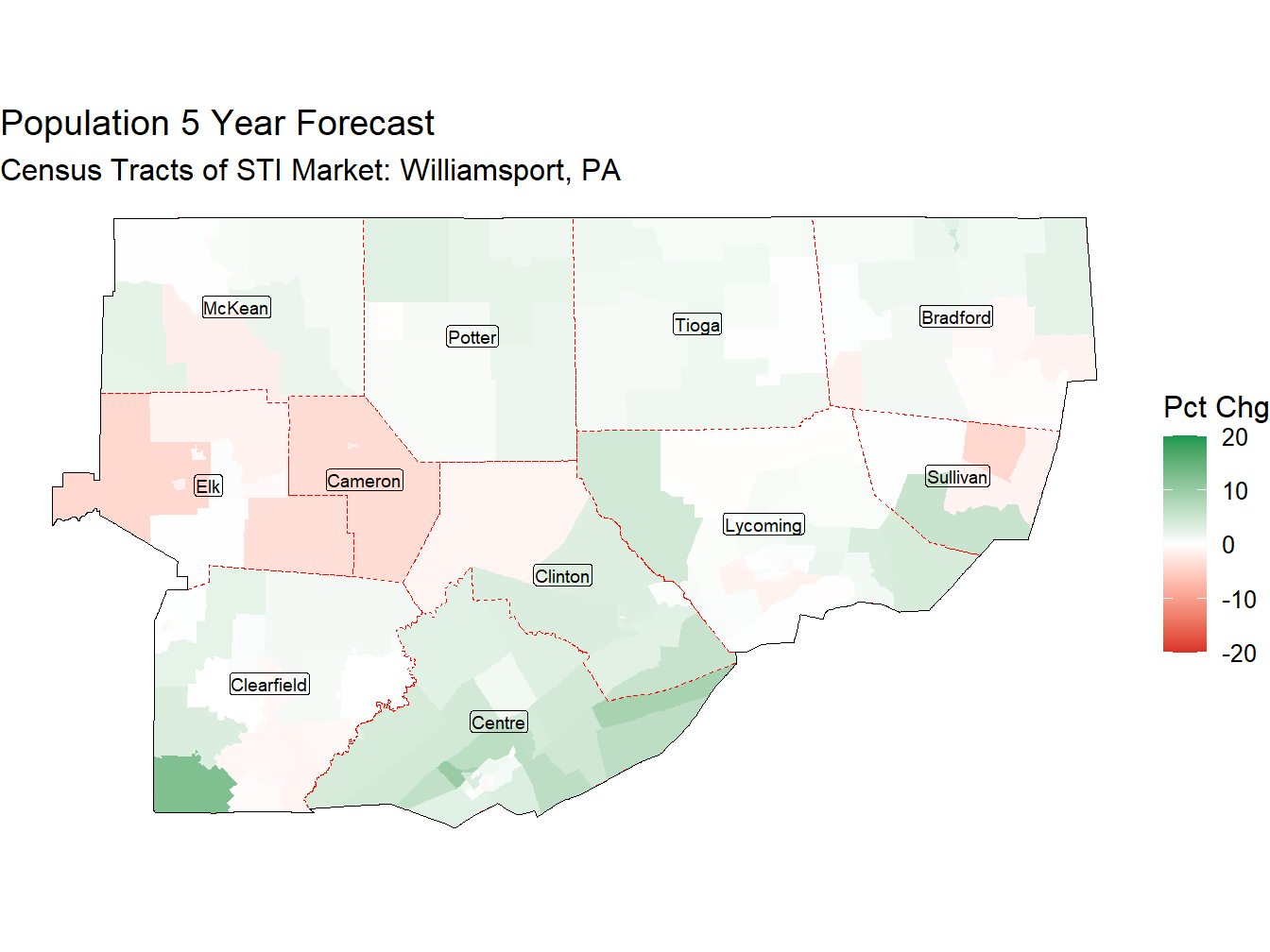 5 Year Percentage Change Thematic
