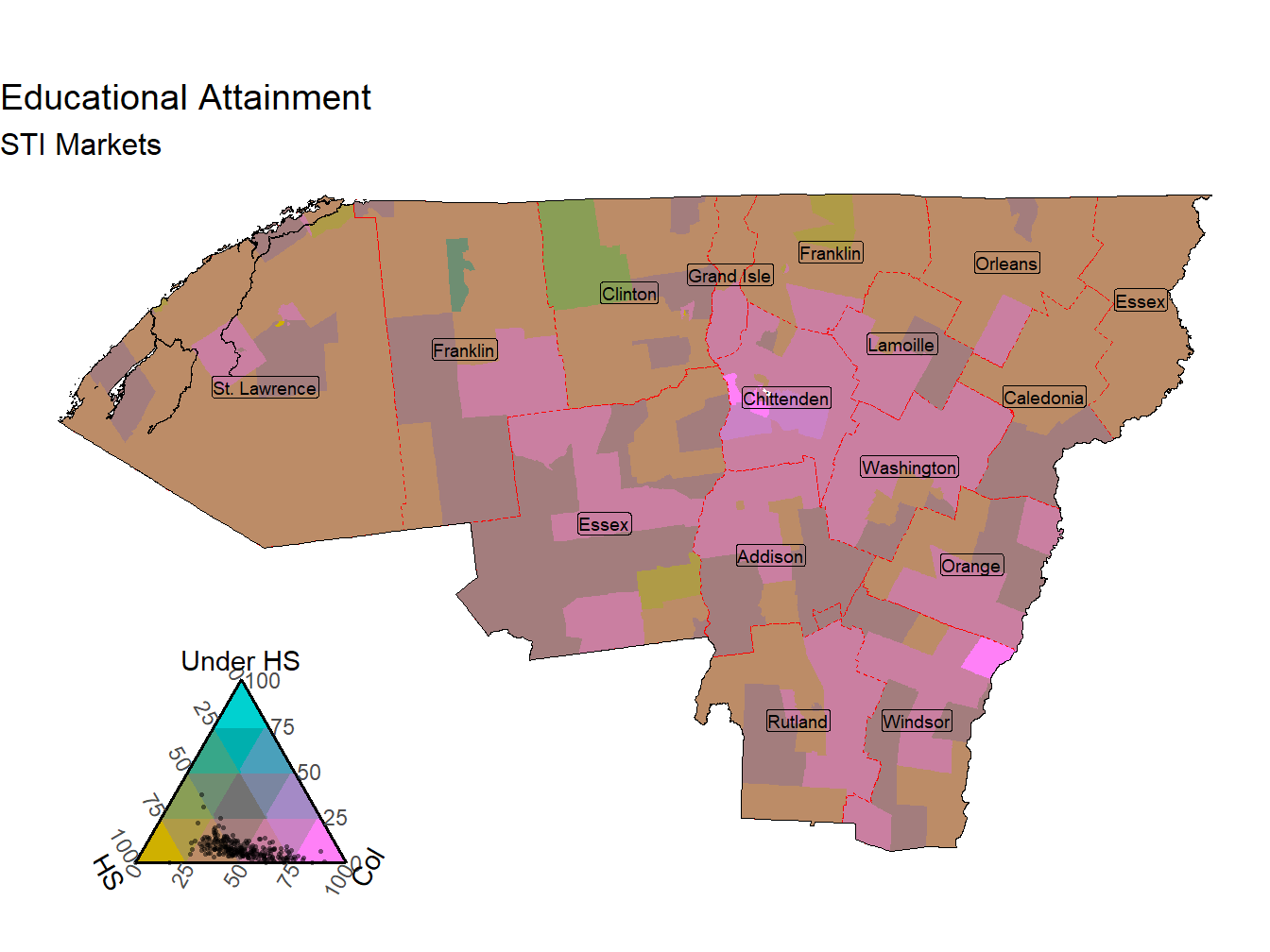 Educational Attainment Tricolor