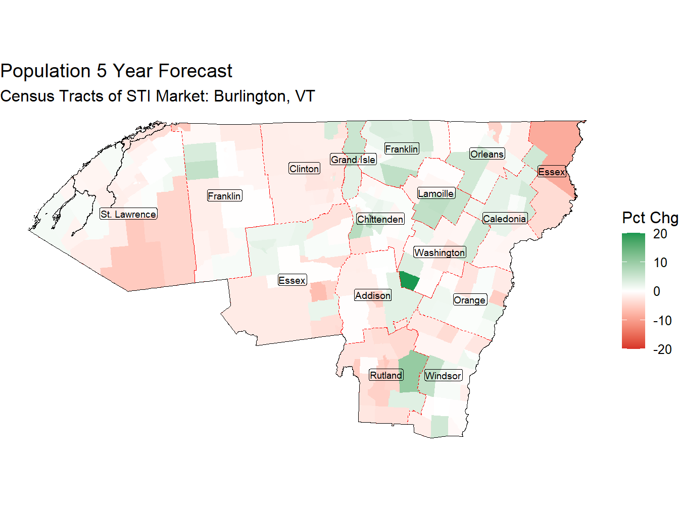 5 Year Percentage Change Thematic