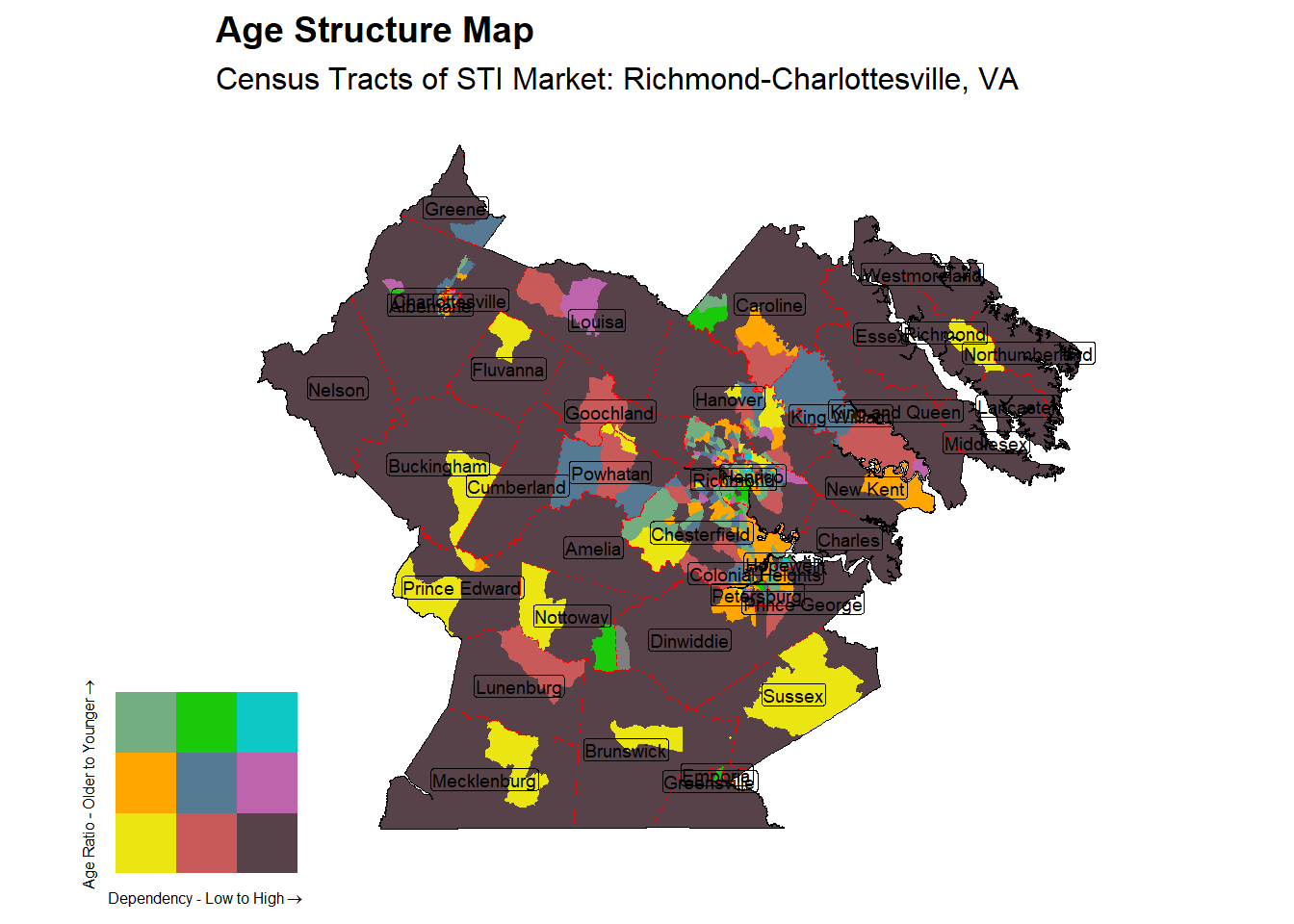 Age Structure Class by Census Tract