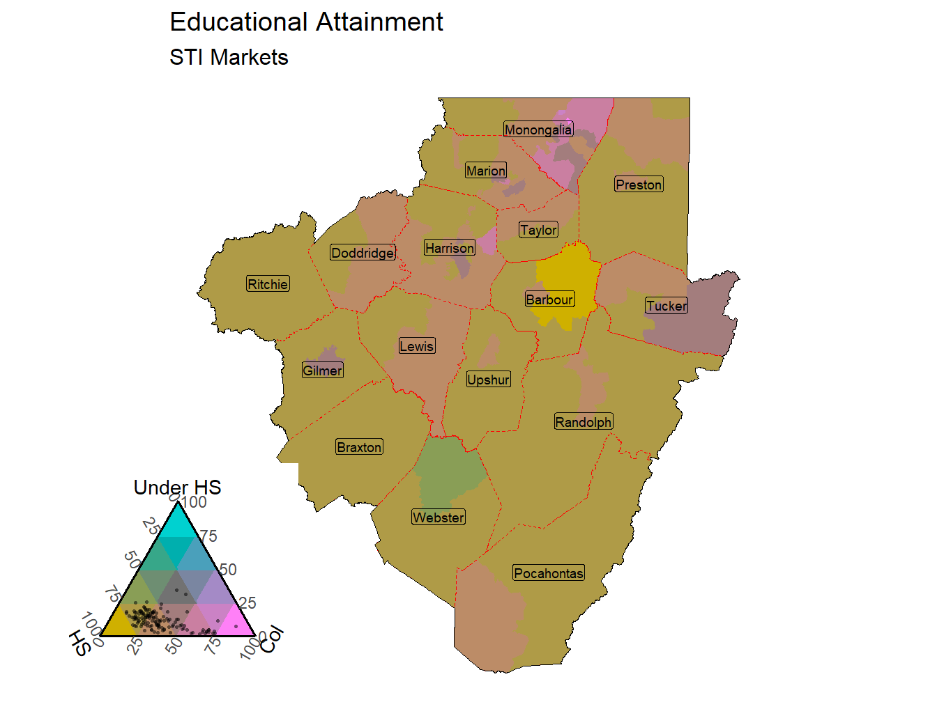 Educational Attainment Tricolor