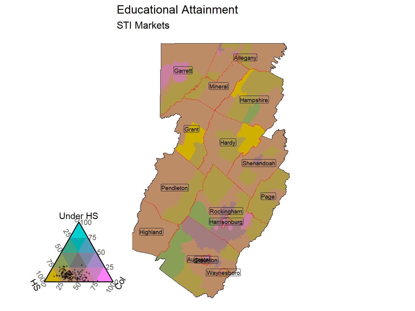 Educational Attainment Tricolor