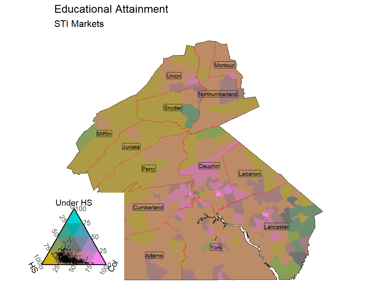 Educational Attainment Tricolor