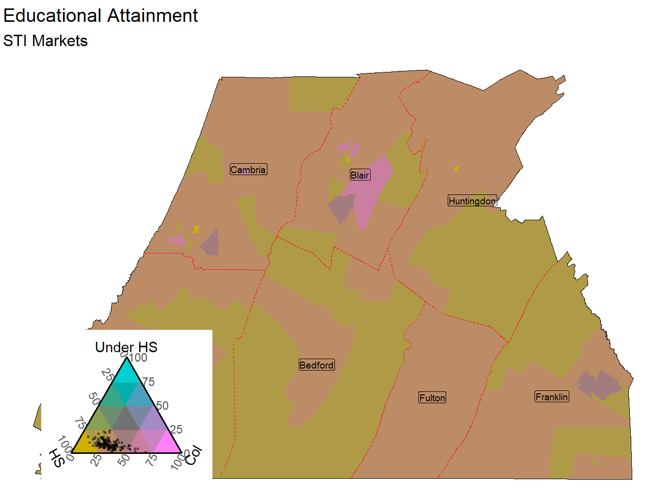 Educational Attainment Tricolor
