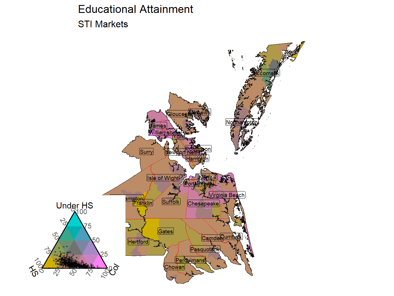 Educational Attainment Tricolor