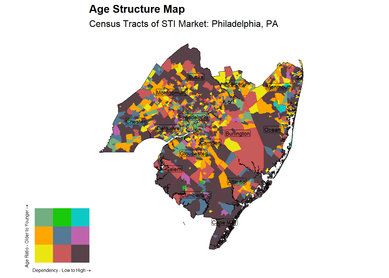 Age Structure Class by Census Tract