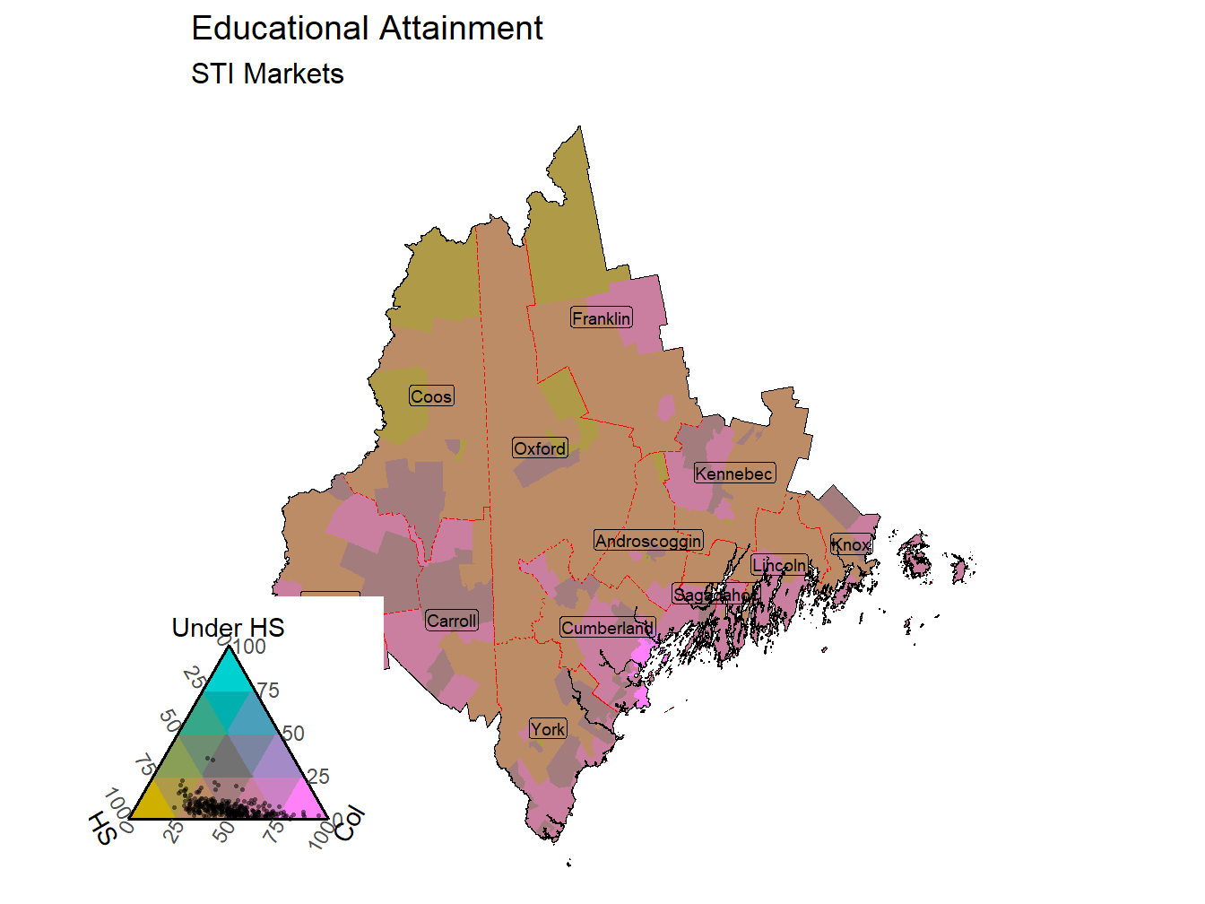 Educational Attainment Tricolor