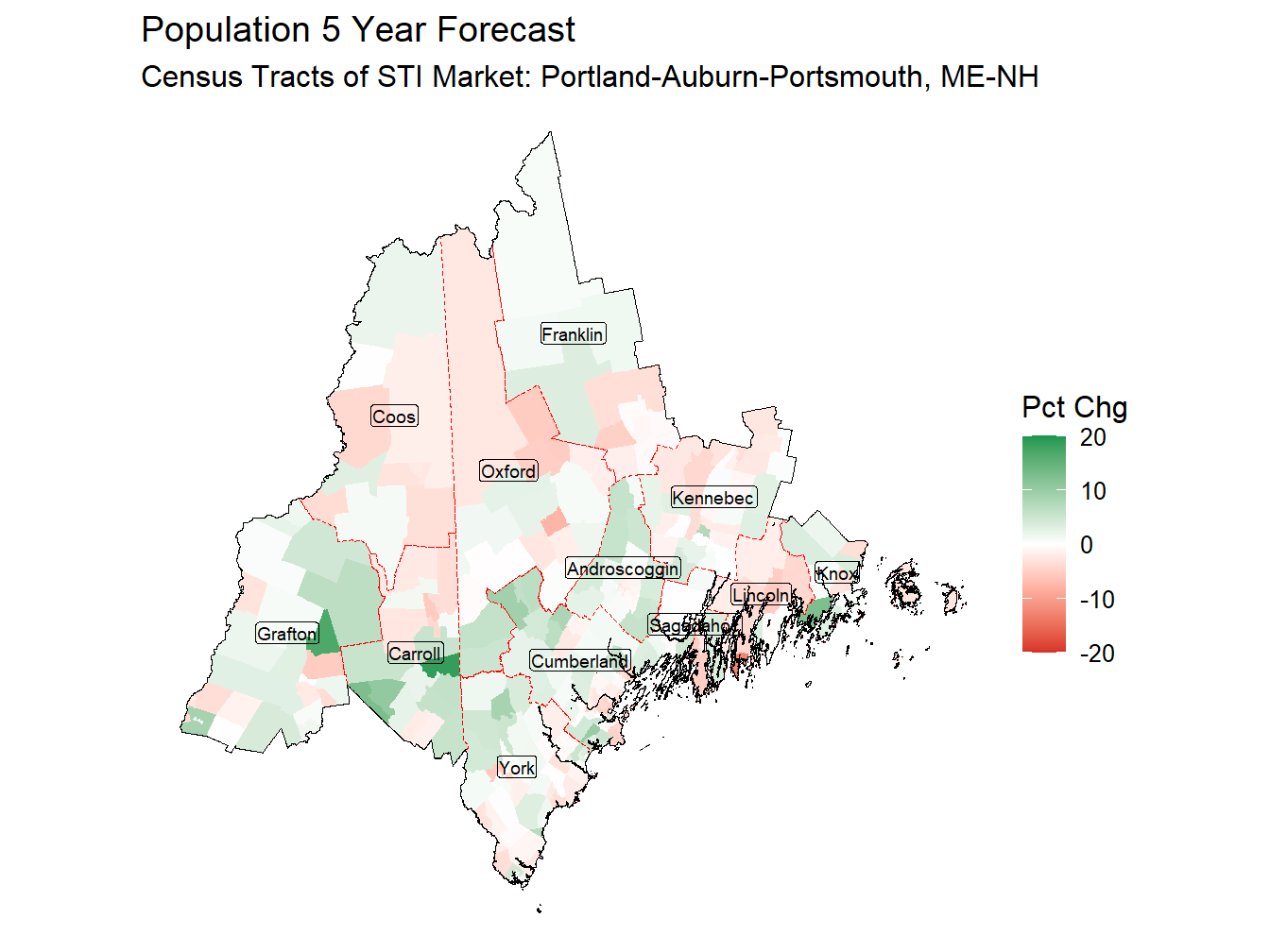5 Year Percentage Change Thematic