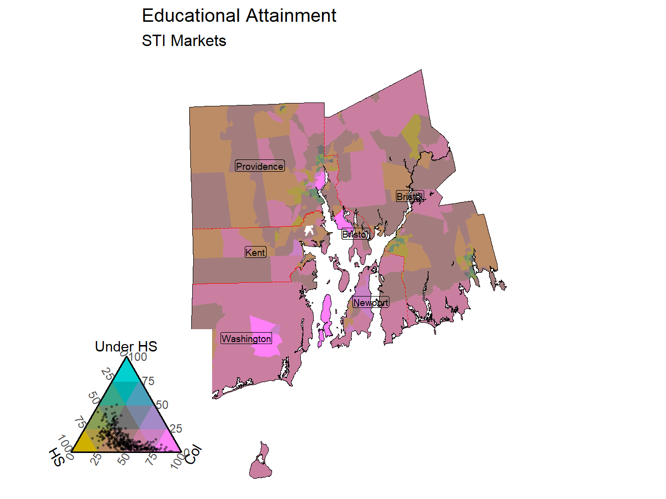 Educational Attainment Tricolor
