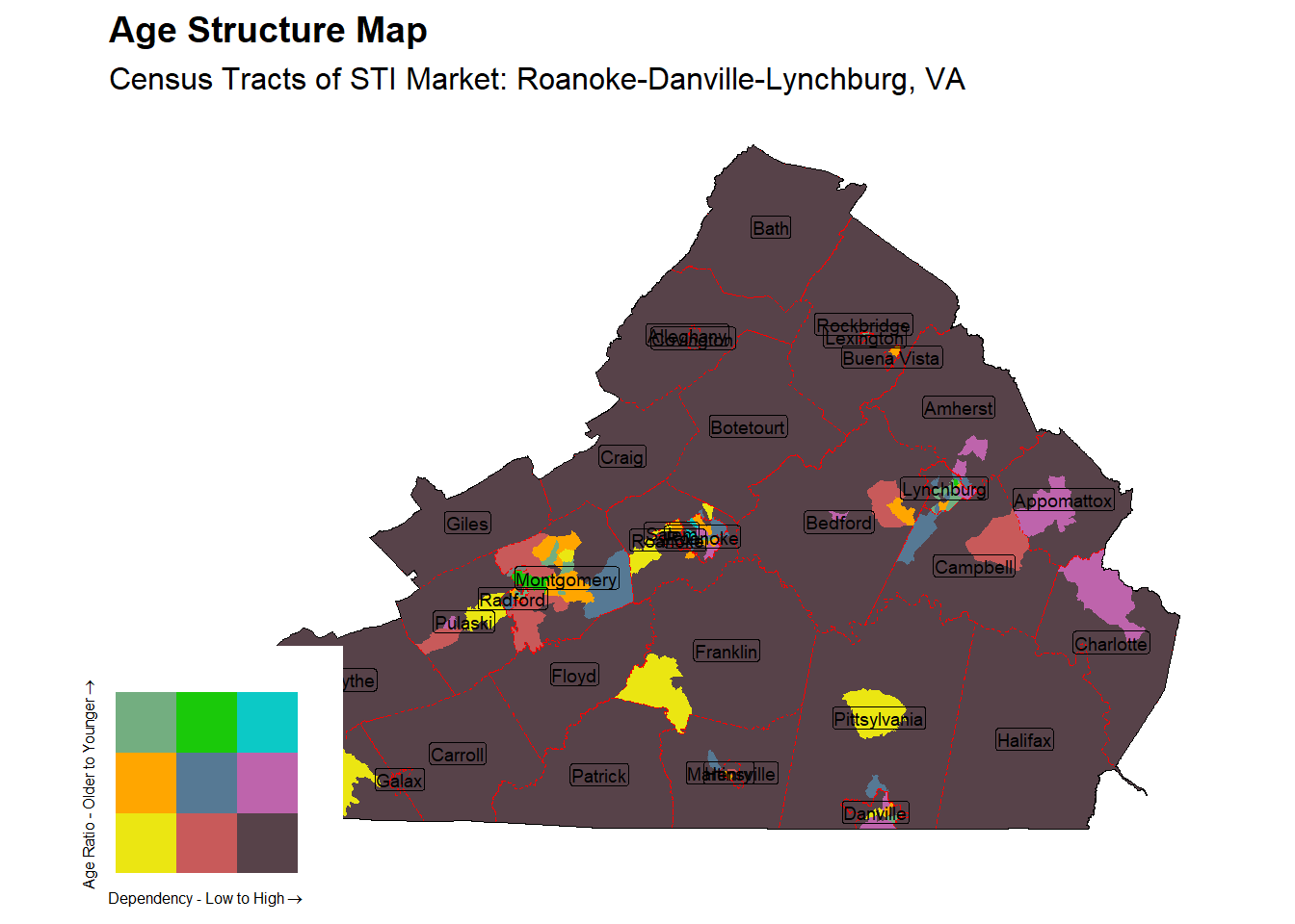 Age Structure Class by Census Tract