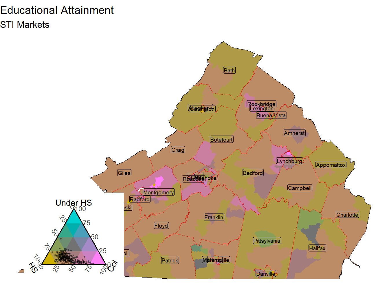 Educational Attainment Tricolor