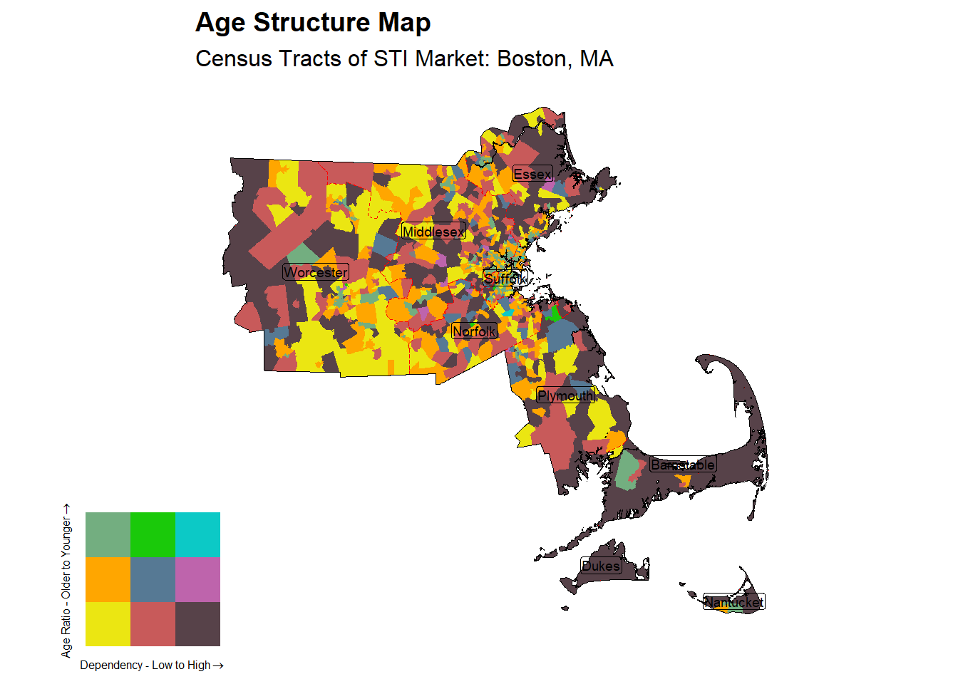 Age Structure Class by Census Tract
