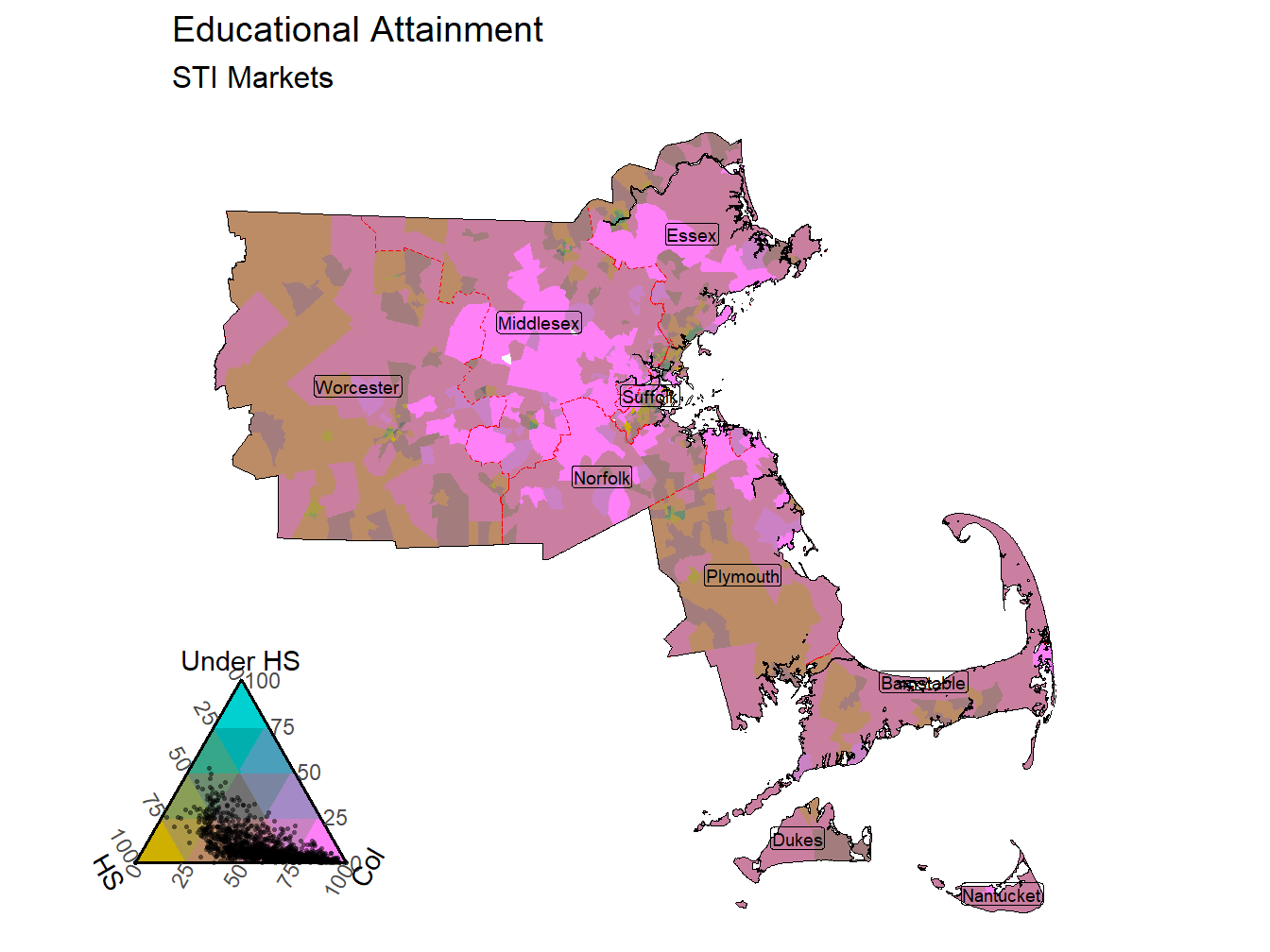 Educational Attainment Tricolor