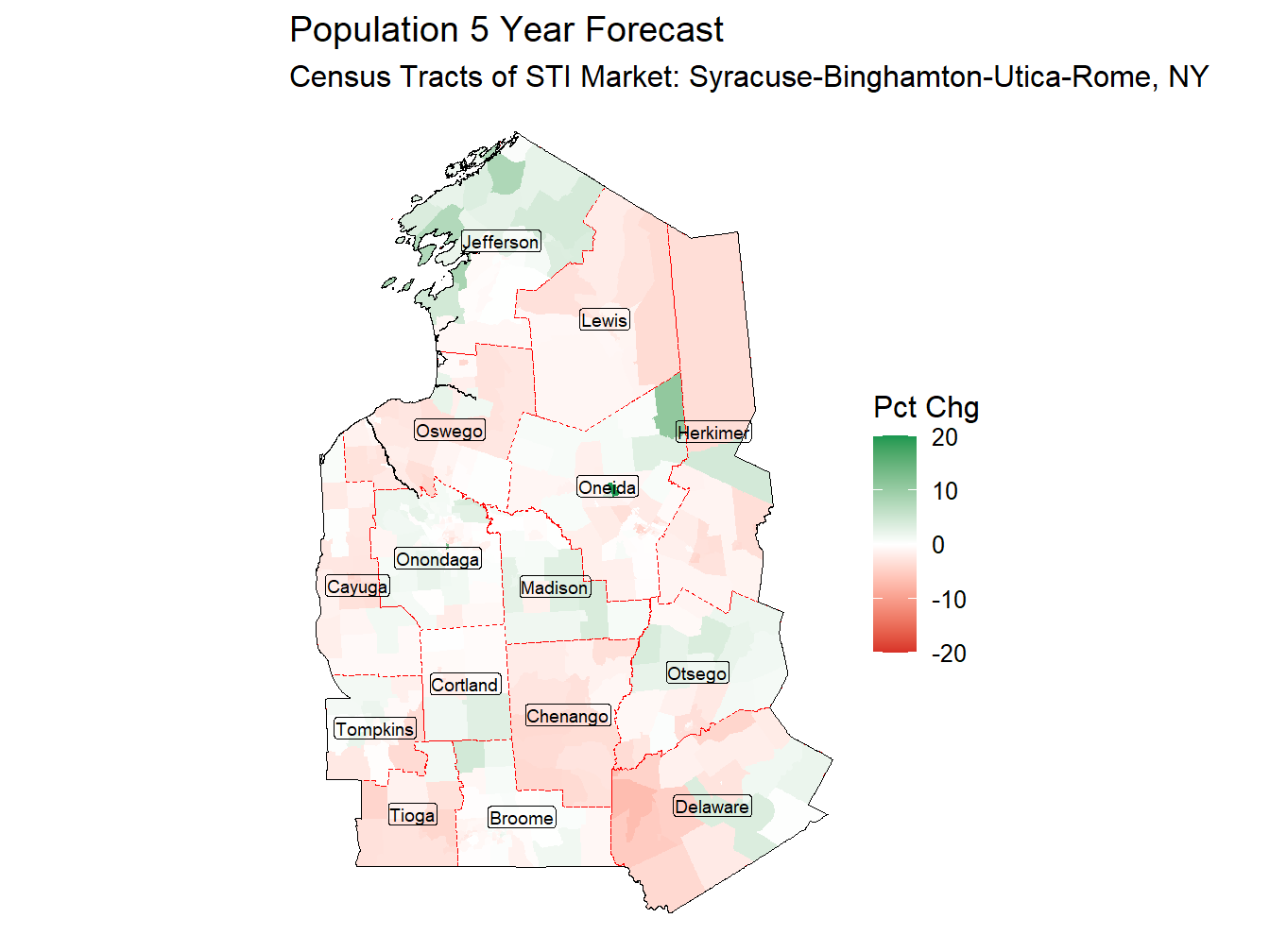 5 Year Percentage Change Thematic