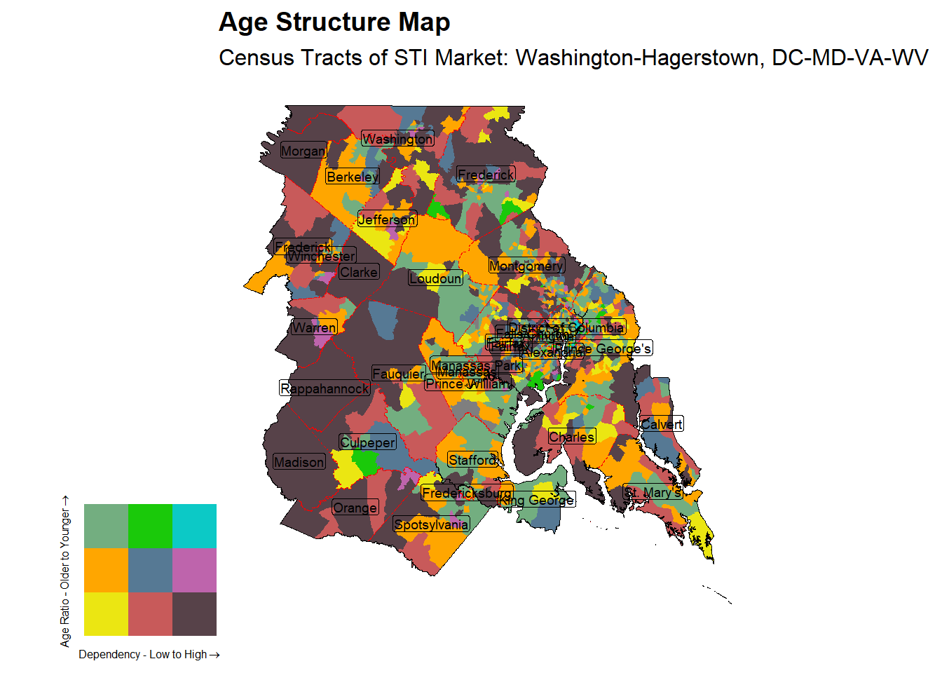 Age Structure Class by Census Tract