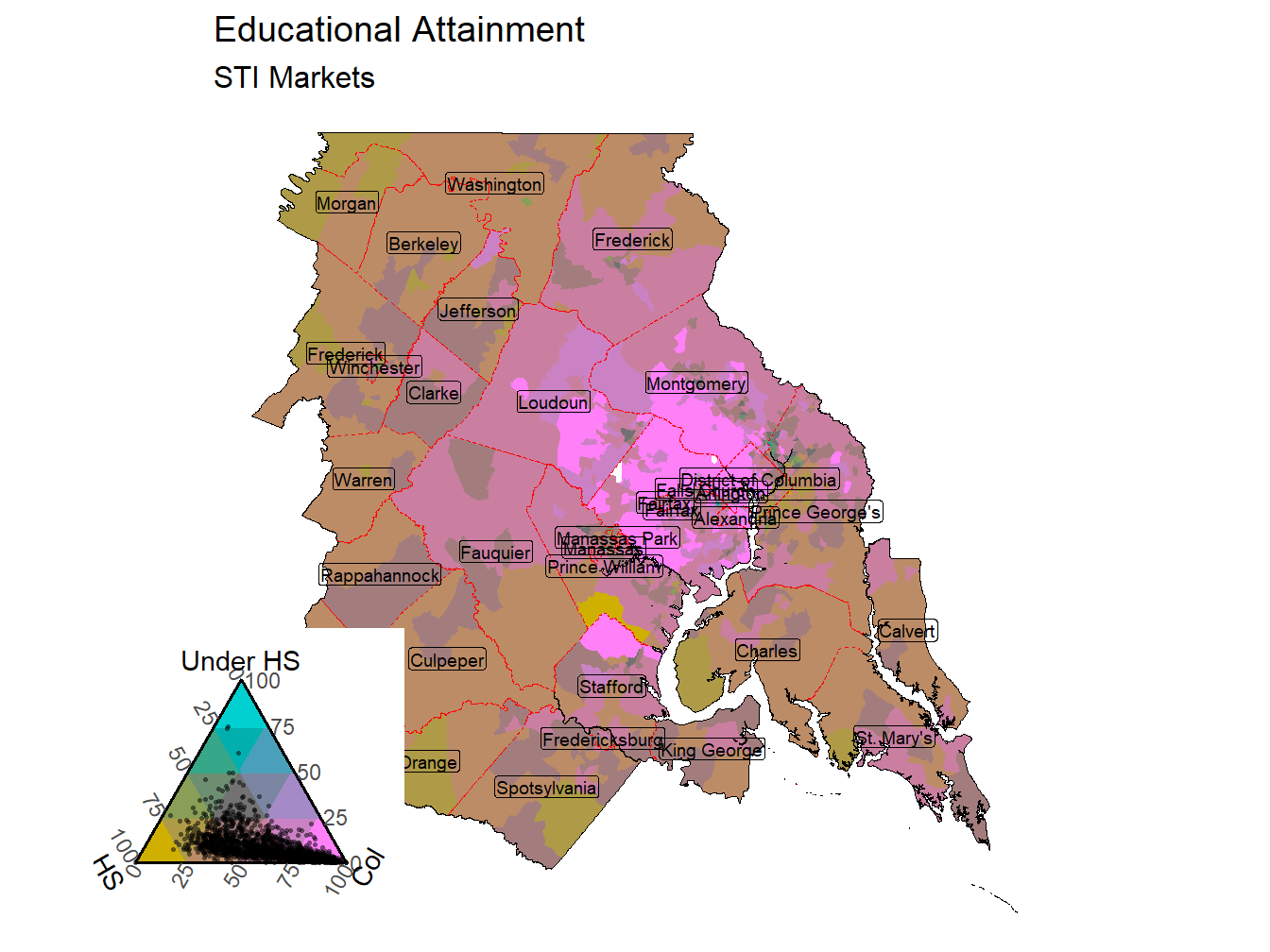 Educational Attainment Tricolor