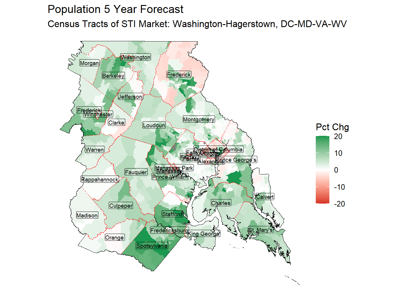 5 Year Percentage Change Thematic