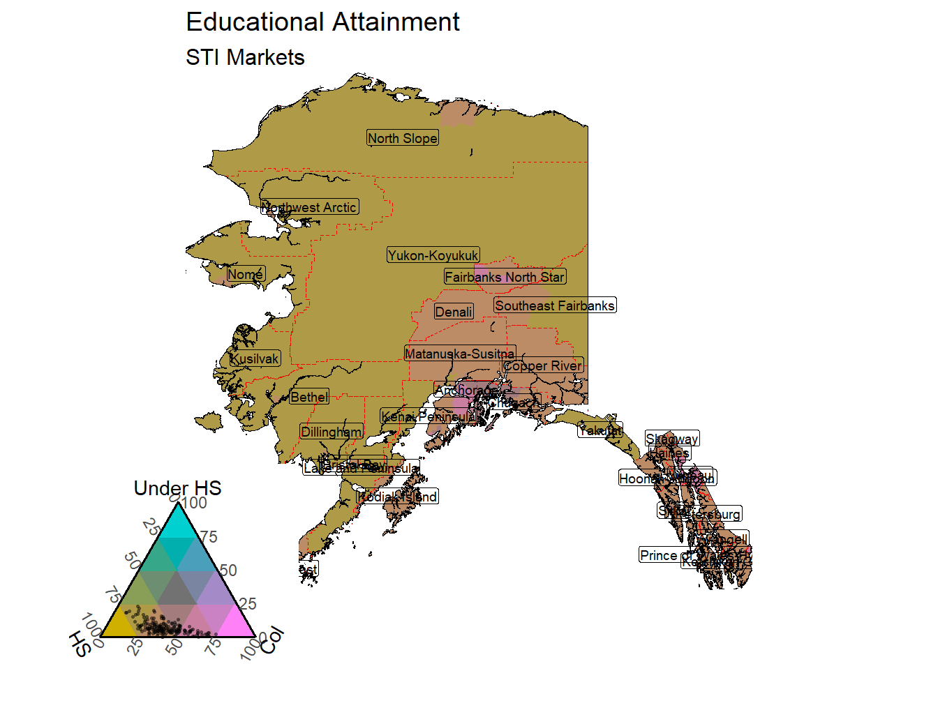 Educational Attainment Tricolor