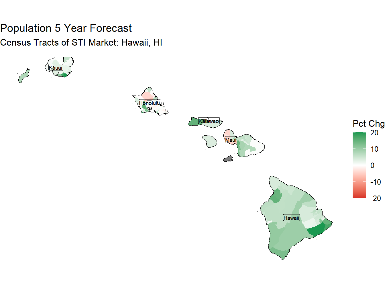 5 Year Percentage Change Thematic